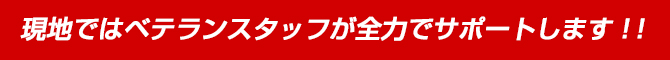 現地ではベテランスタッフが全力でサポートします！！