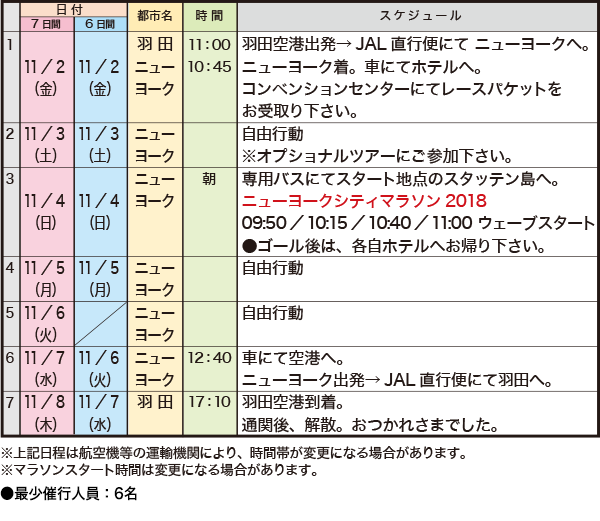 スケジュール