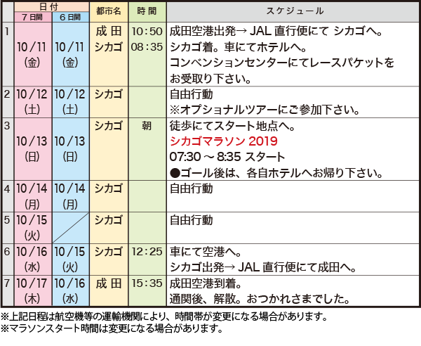 スケジュール