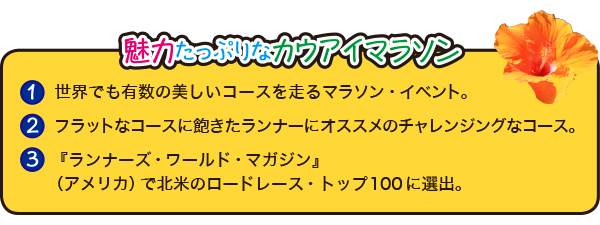 魅力たっぷりなカウアイマラソン