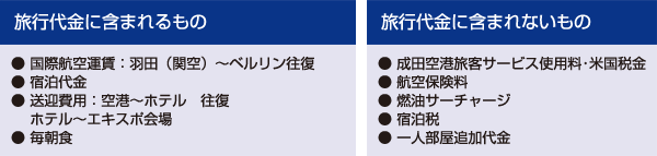 旅行代金に含まれるもの含まれないもの