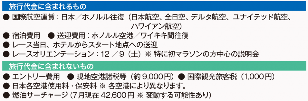 旅行代金に含まれるもの_含まれないもの